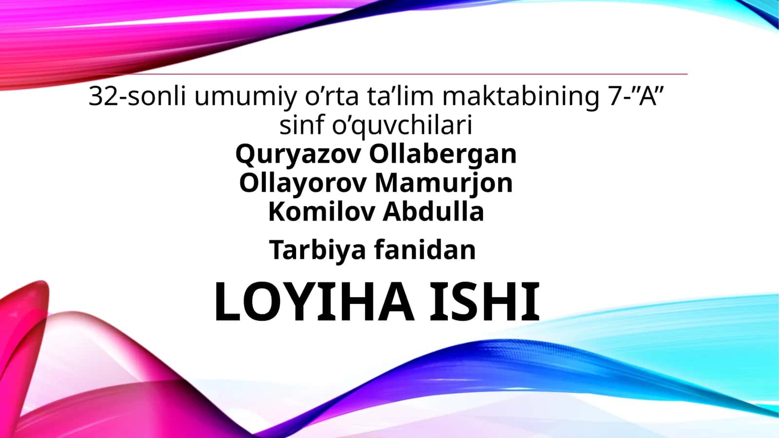 inson axloqi bilan go'zal reja