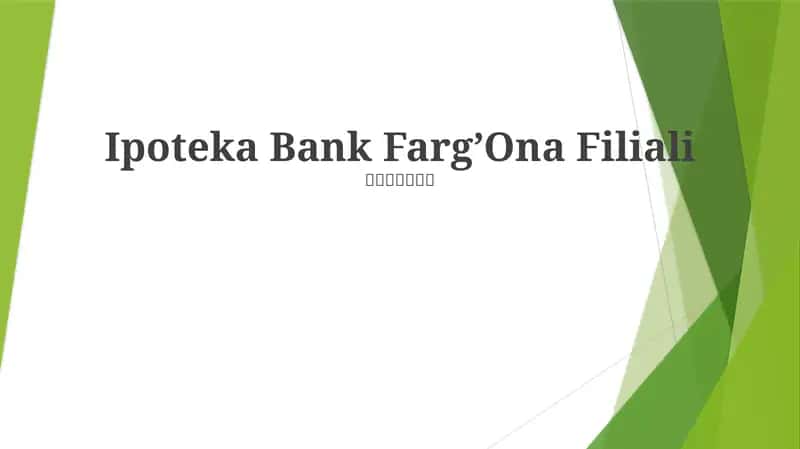 Ipoteka Bank Farg’Ona Filiali