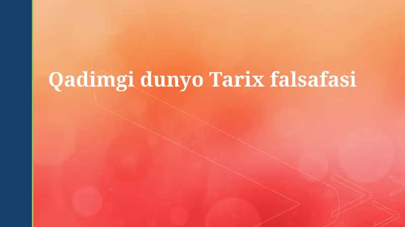 Qadimgi dunyo Tarix falsafasi