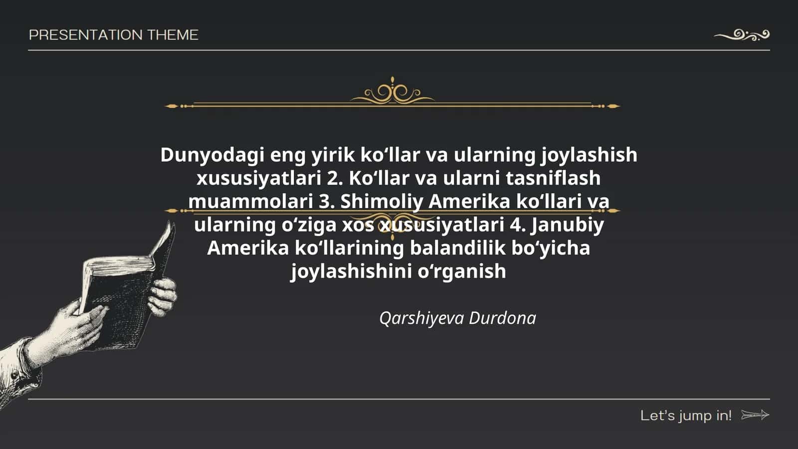 Janubiy Amerika ko‘llarining balandilik bo‘yicha joylashishini o‘rganish