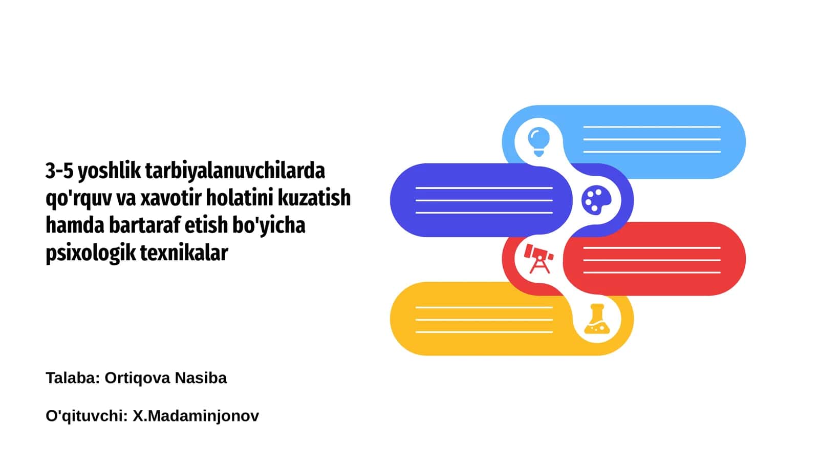 Kichik yoshdagi qo'rquv va xavotirlarning o'ziga xos xususiyatlari