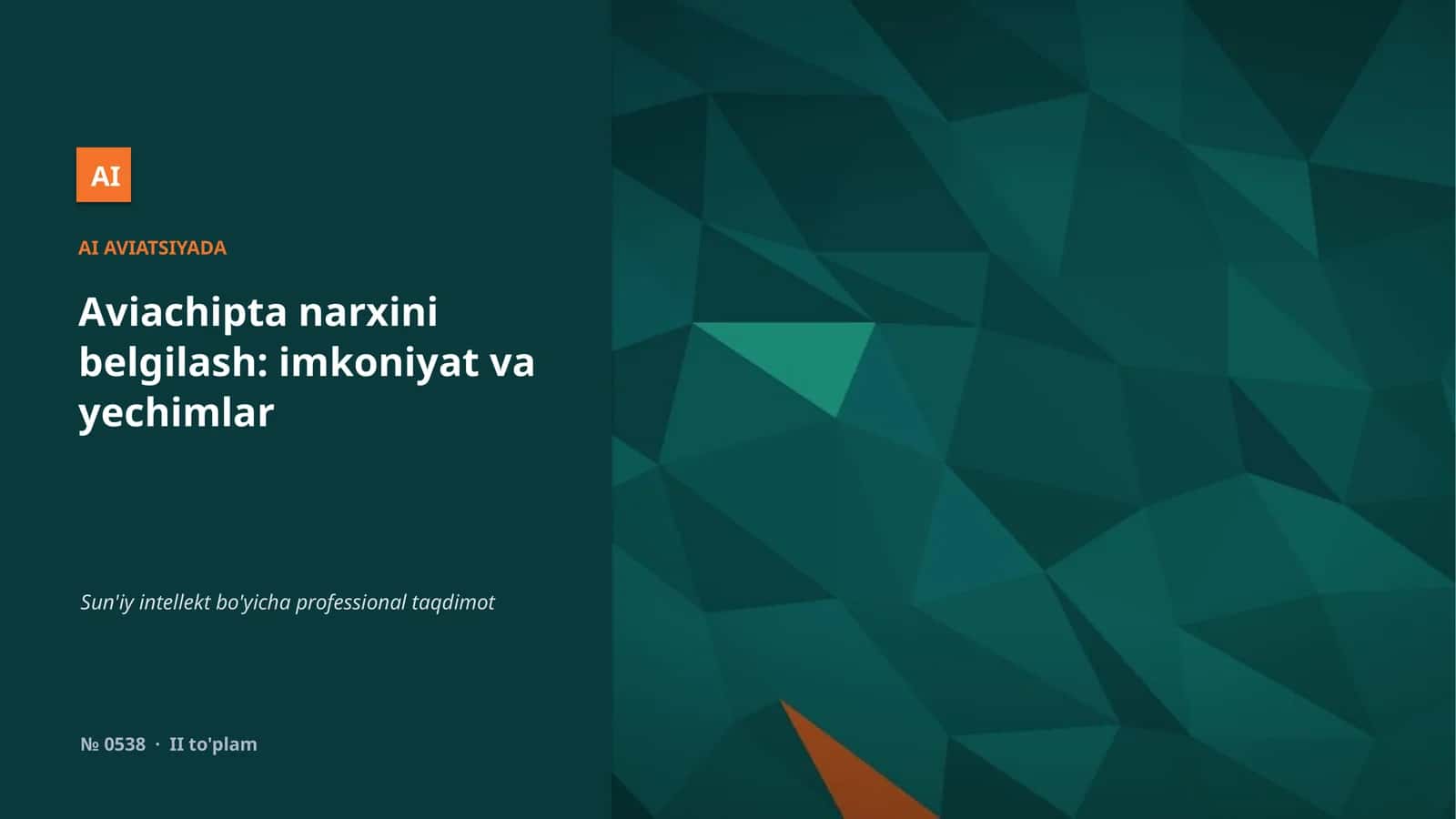Aviachipta narxini belgilash: imkoniyat va yechimlar