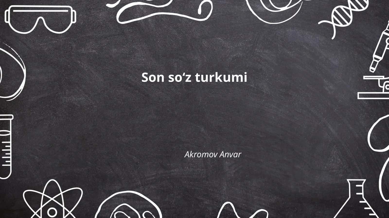 Son soʻz turkumi