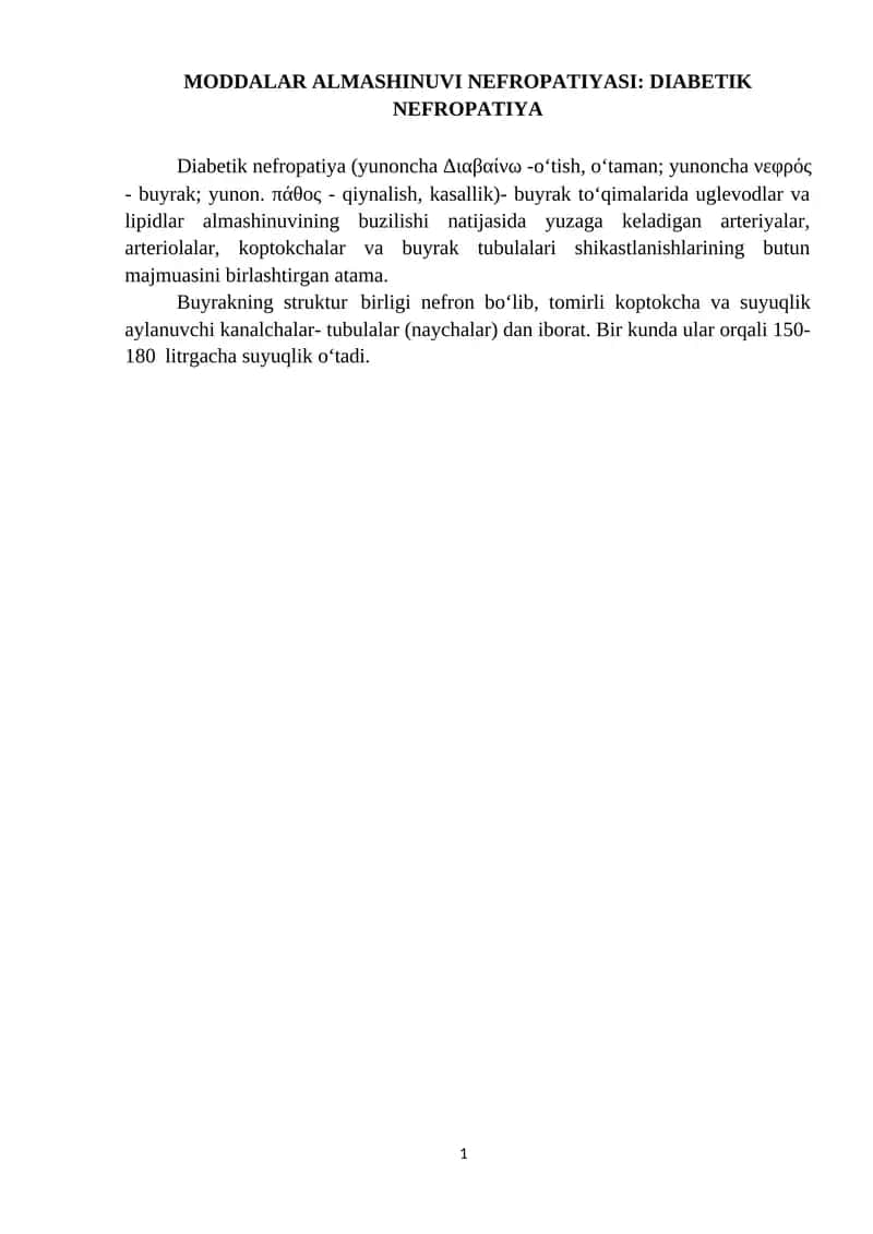 Diabetik Nefropatiya