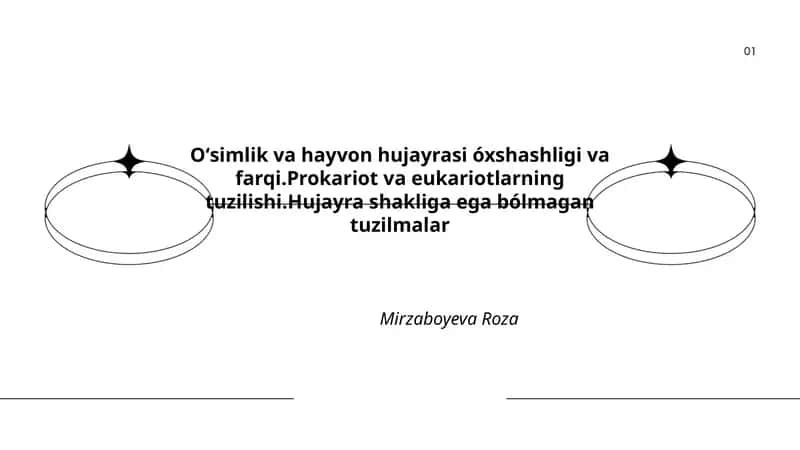 Oʻsimlik va hayvon hujayrasi óxshashligi va farqi