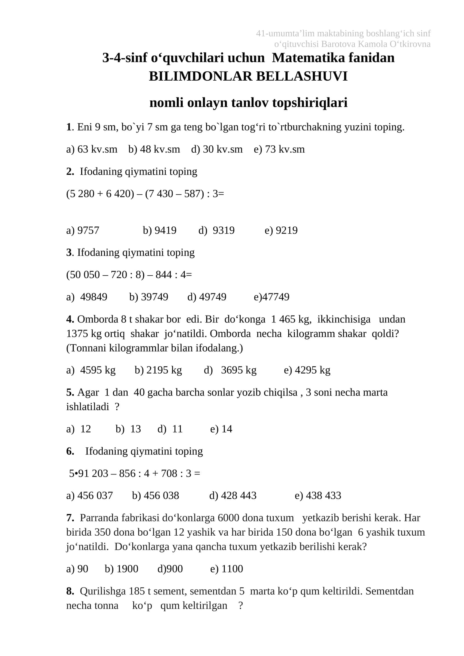 BILIMDONLAR BELLASHUVI