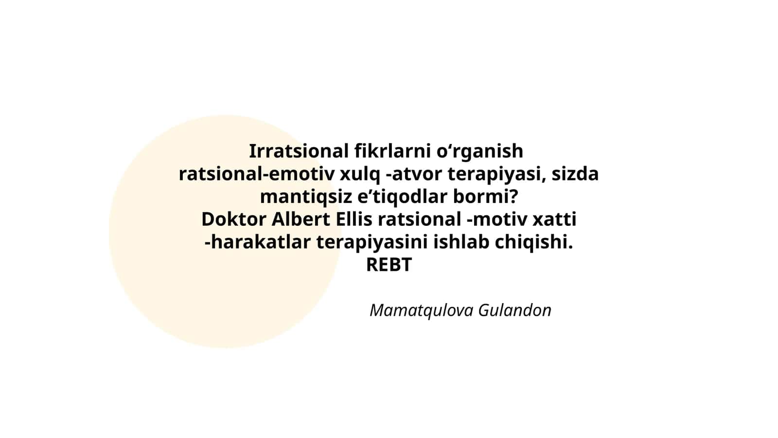 Irratsional fikrlarni oʻrganish