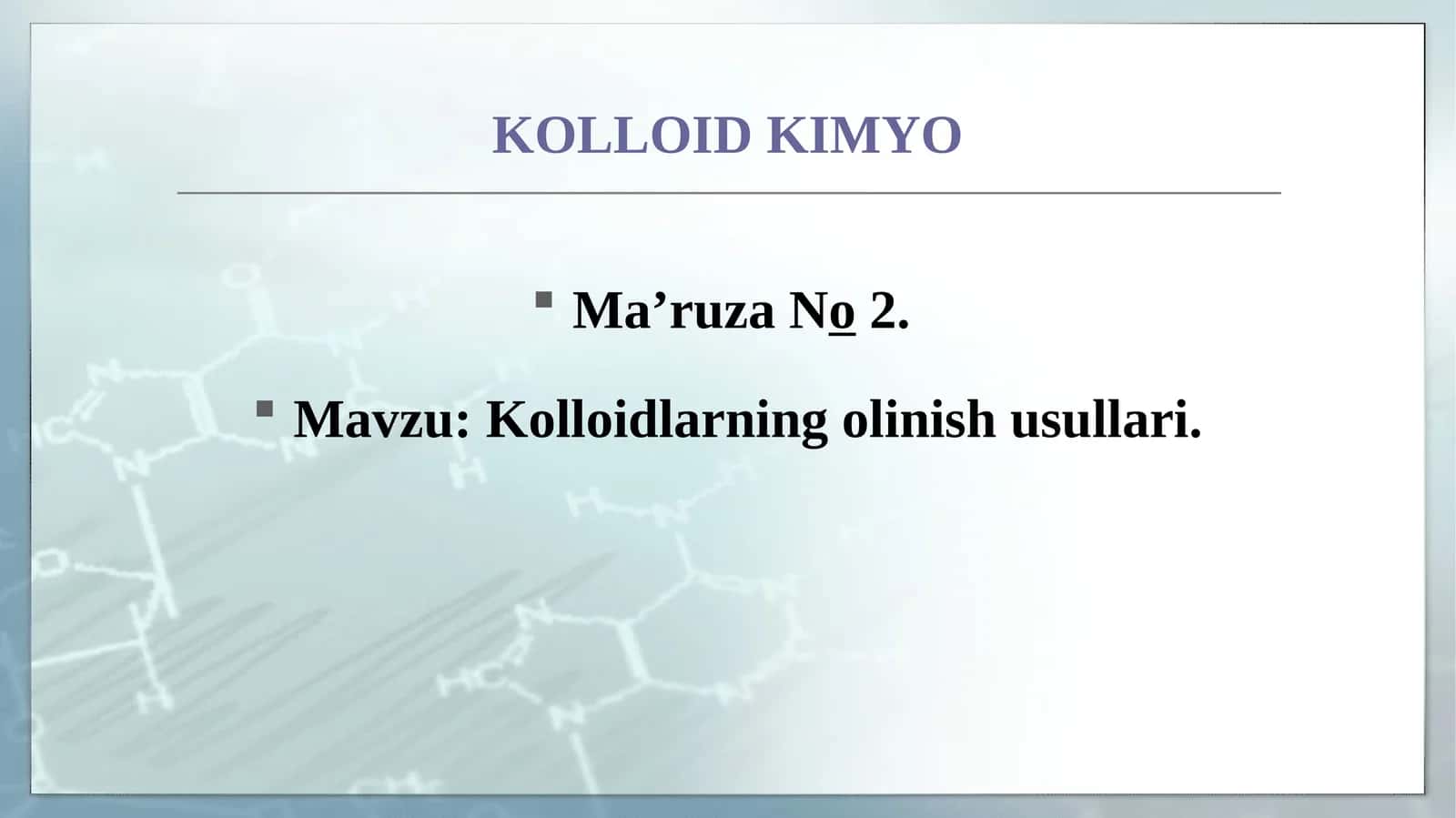 KOLLOID KIMYO