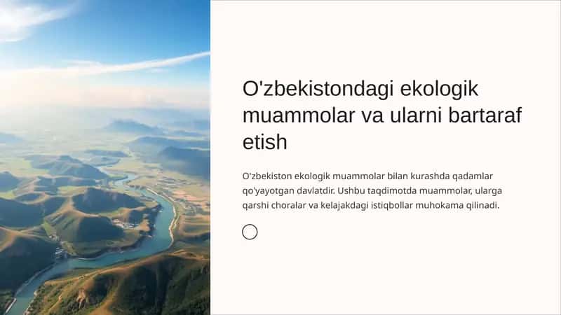 Ekologik muammolar va ularni bartaraf etish