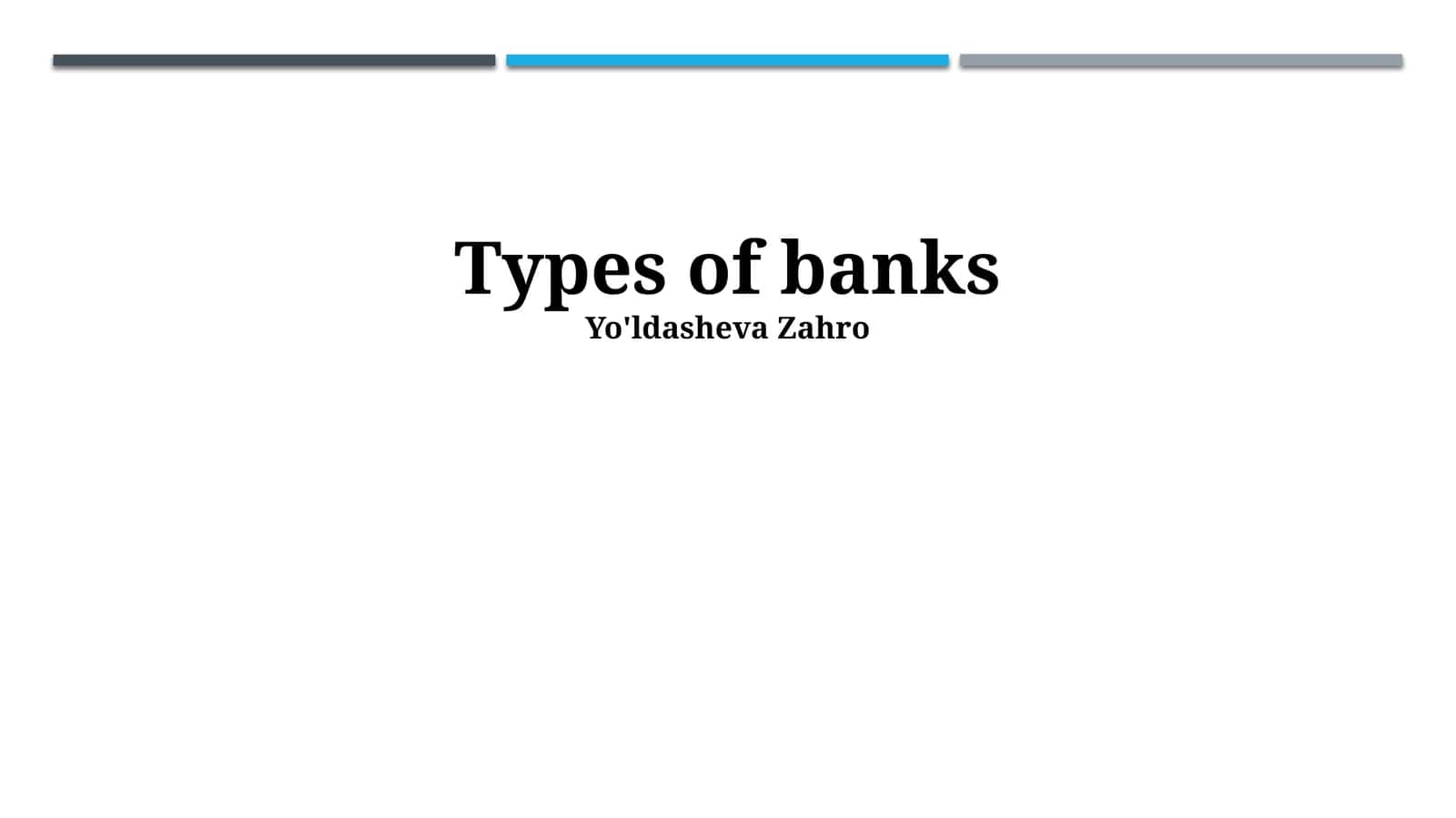 Bank Types