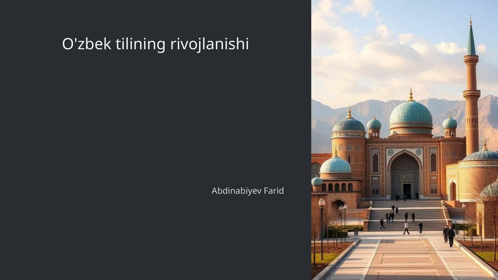 O'zbek tilining rivojlanishi