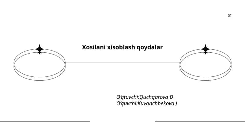 Xosilani xisoblash qoydalar