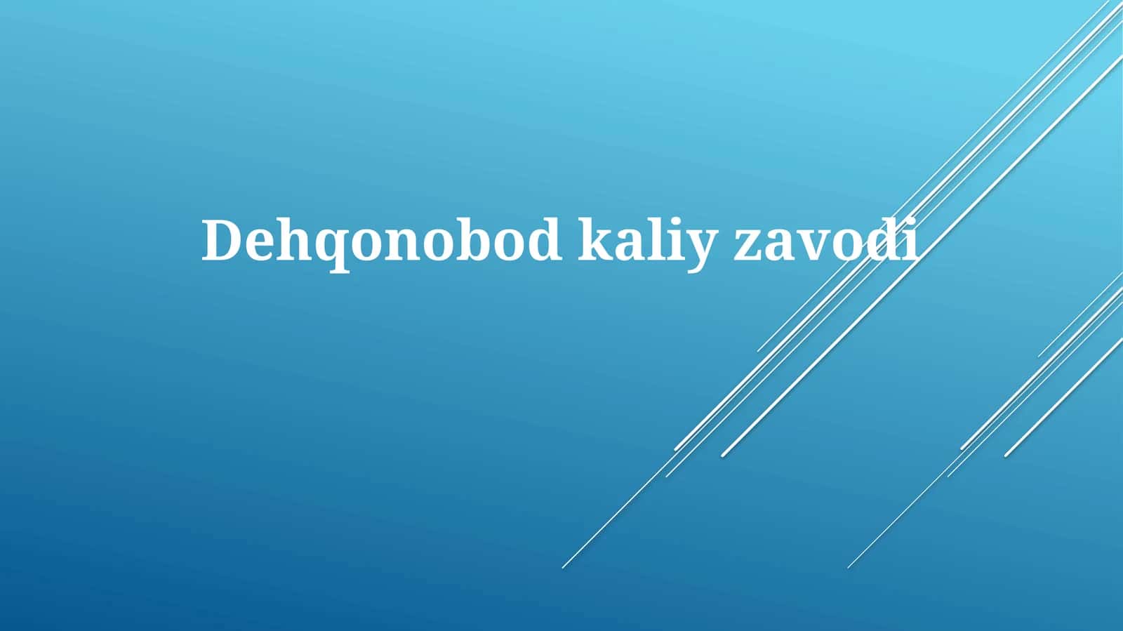 Dehqonobodkaliyzavodi