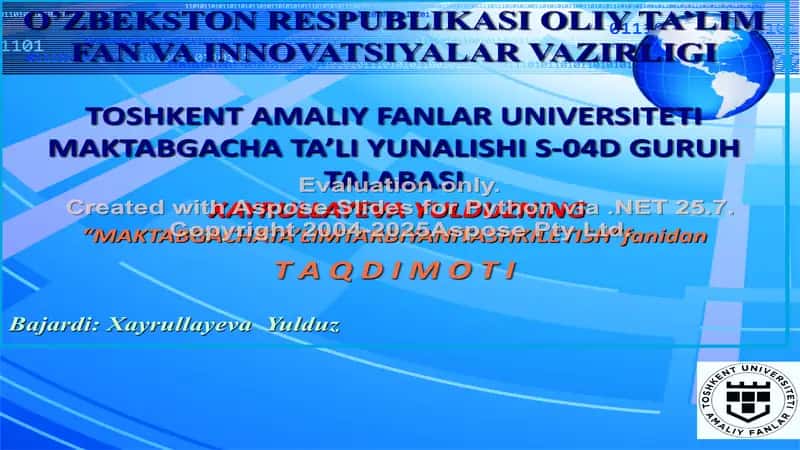 Ilk Qadam Davlat Dasturida Bolalar Jismoniy Tarbiyani Organish