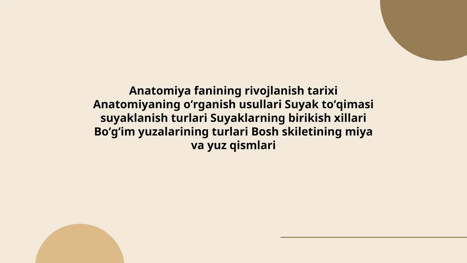 Anatomiya fanining rivojlanish tarixi
