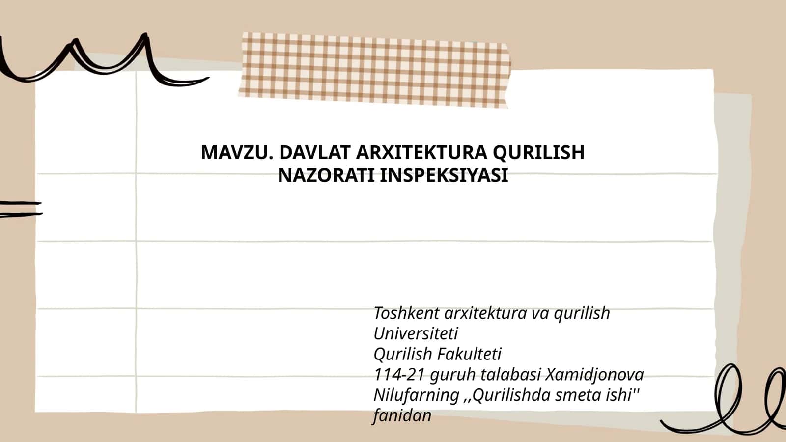 DAVLAT ARXITEKTURA QURILISH NAZORATI INSPEKSIYASI