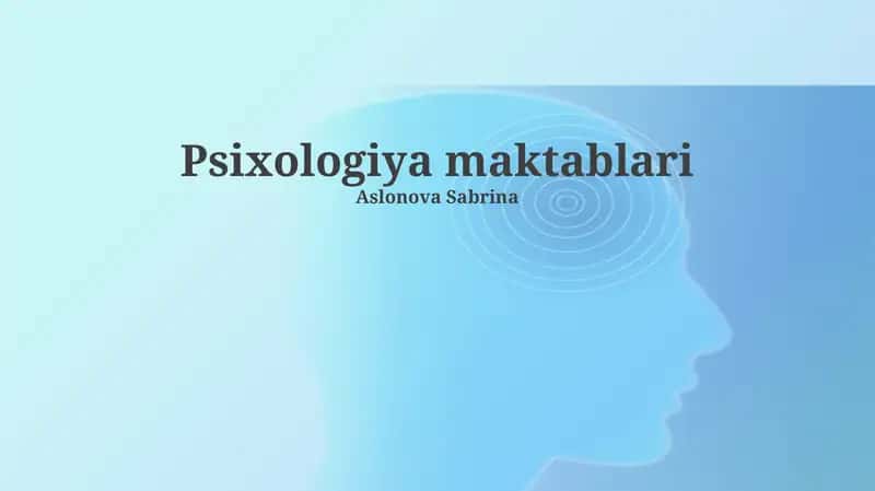 Psixologiya maktablari
