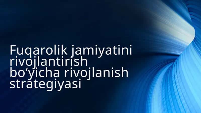 Fuqarolik jamiyatini rivojlantirish bo'yich rivojlanish strategiyasi