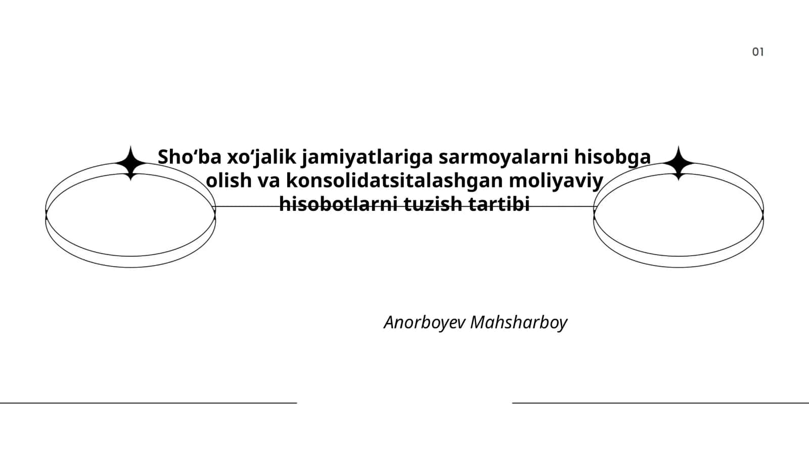 Shoʻba xoʻjalik jamiyatlariga sarmoyalarni hisobga olish va konsolidatsitalashgan moliyaviy hisobotlarni tuzish tartibi