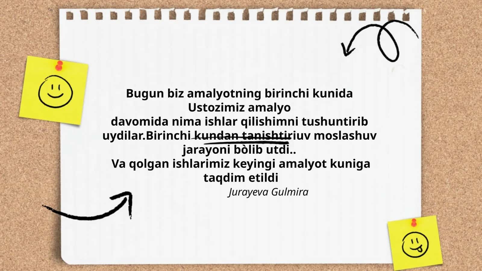 Amalyotning birinchi kuni