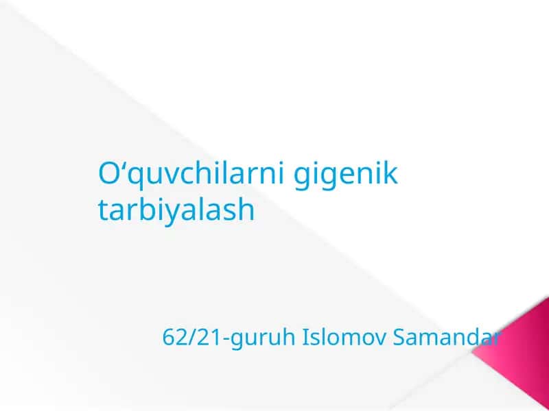 Gigiyena fanlari
