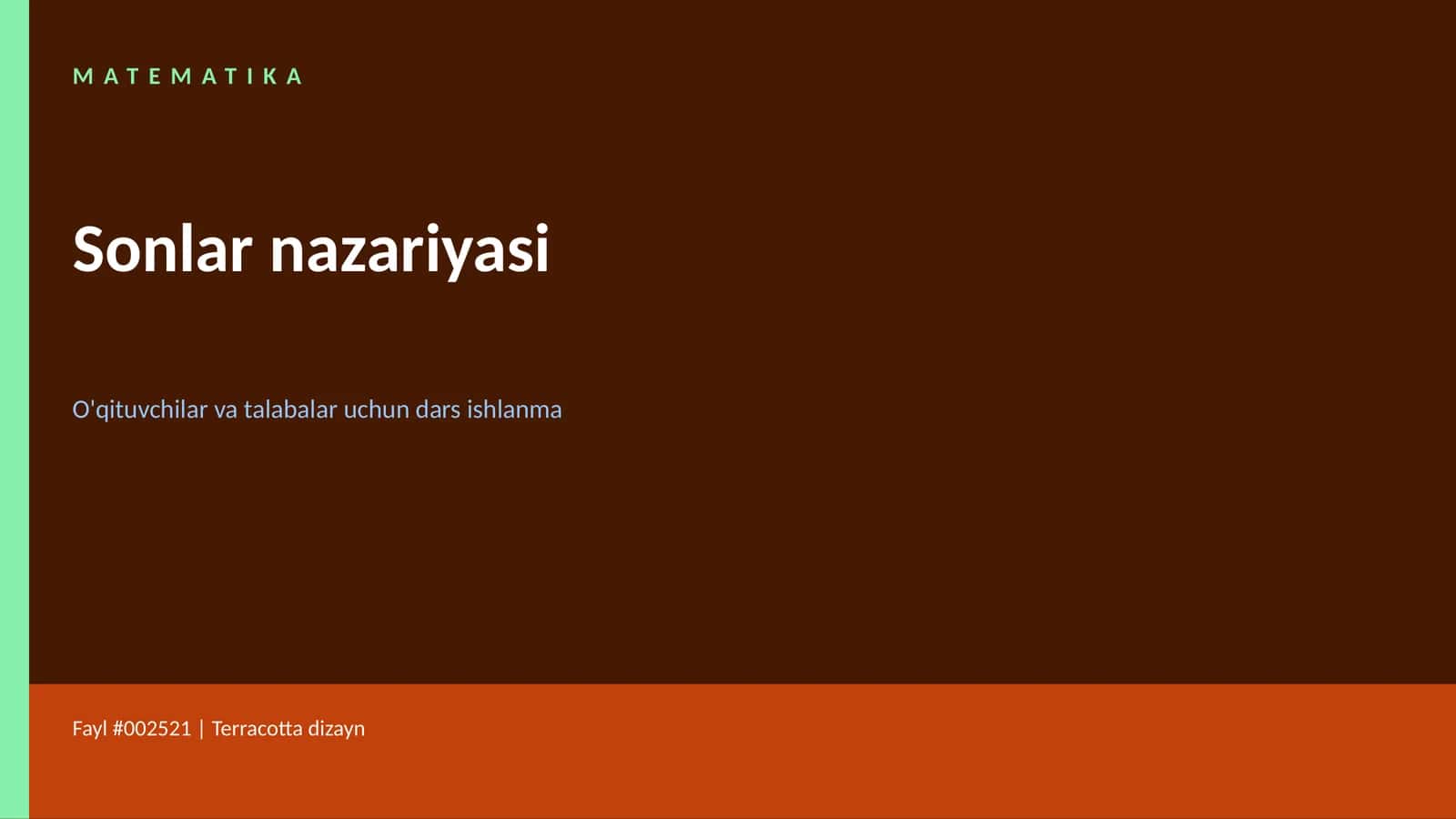 Sonlar nazariyasi