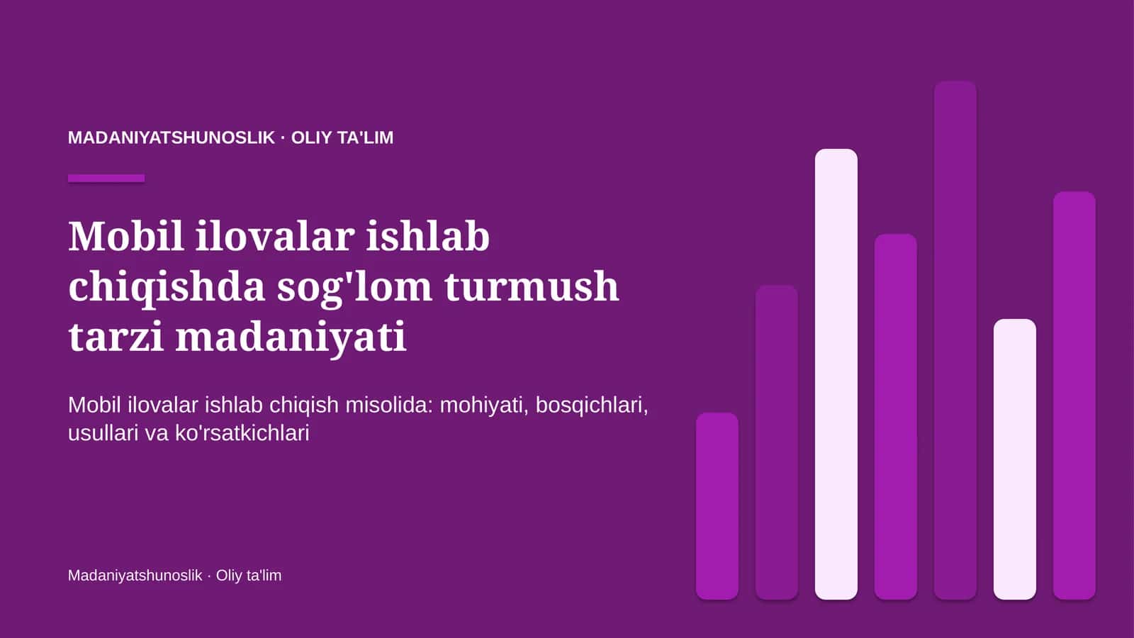 mobil ilovalar ishlab chiqishda sog'lom turmush tarzi madaniyati 8959