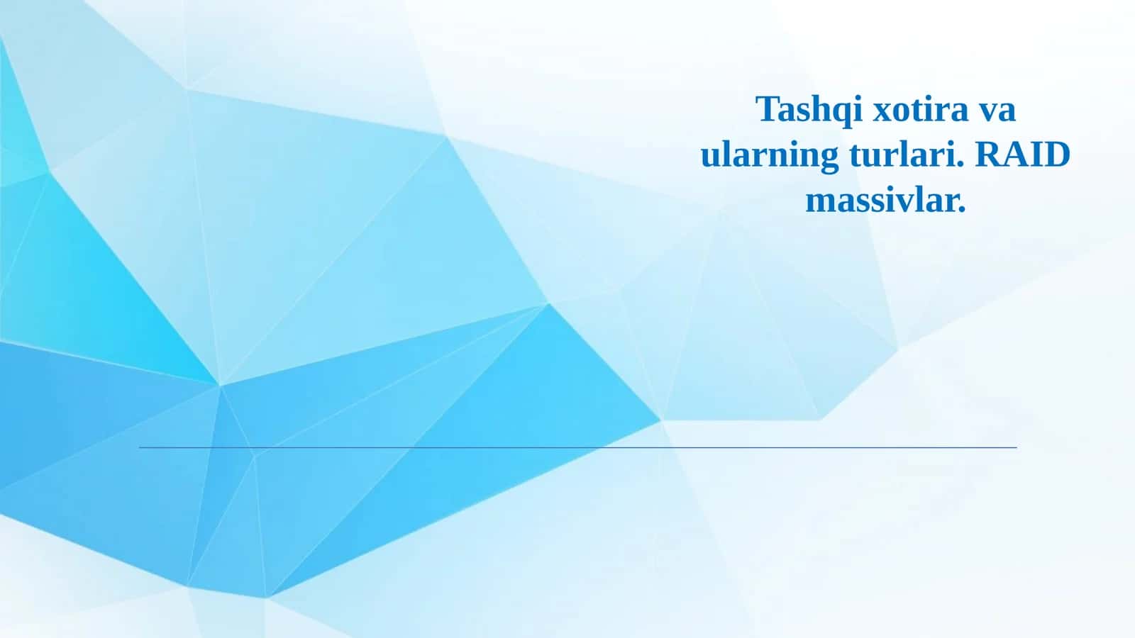 RAID massivlar