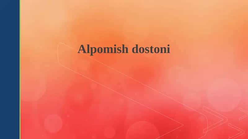 Alpomishdostoni