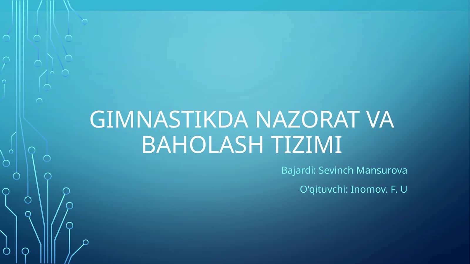 Gimnastikda nazorat va baholash tizimi