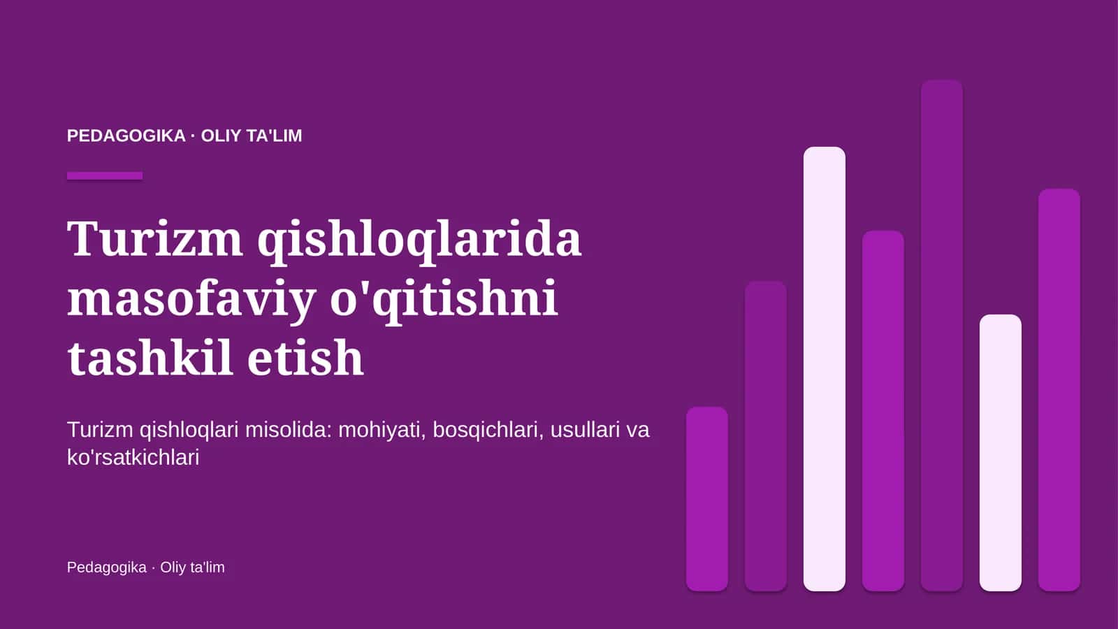 turizm qishloqlarida masofaviy o'qitishni tashkil etish 3332