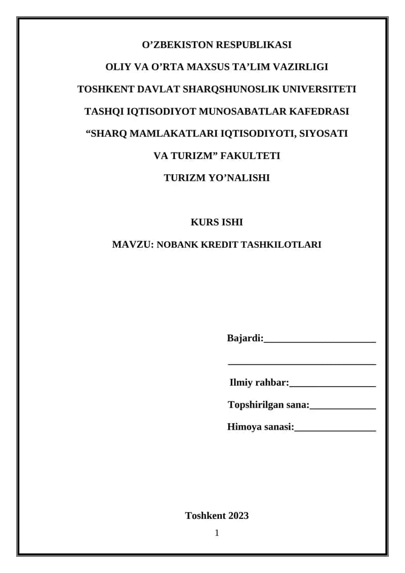 NOBANK KREDIT TASHKILOTLARI