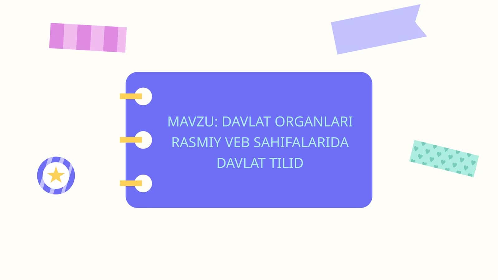 DAVLAT ORGANLARI RASMIY VEB SAHIFALARIDA DAVLAT TILID