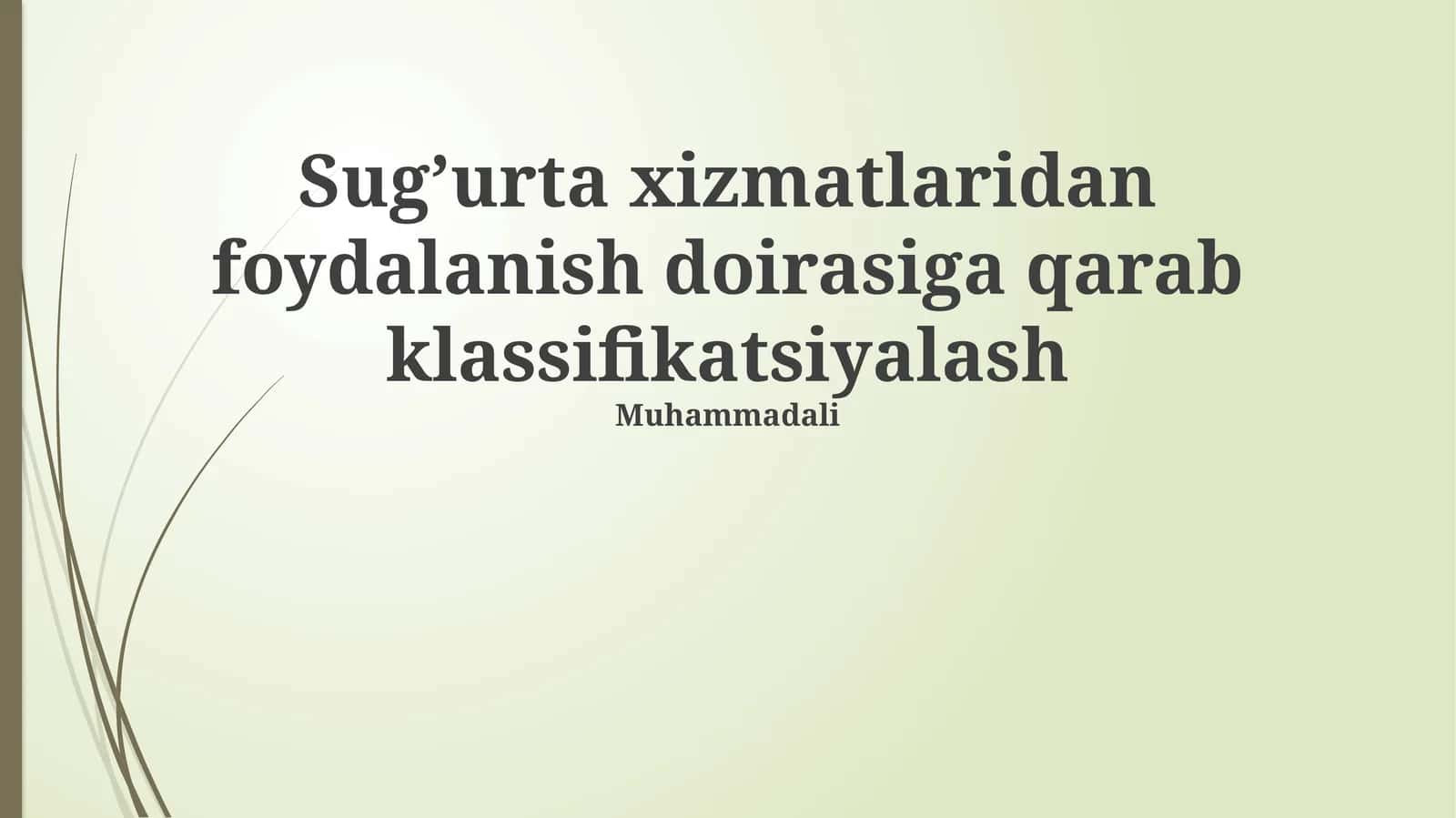 Sug'urta xizmatlari qamroviga ko'ra tasniflash: Asosiy tushunchalar va turlari