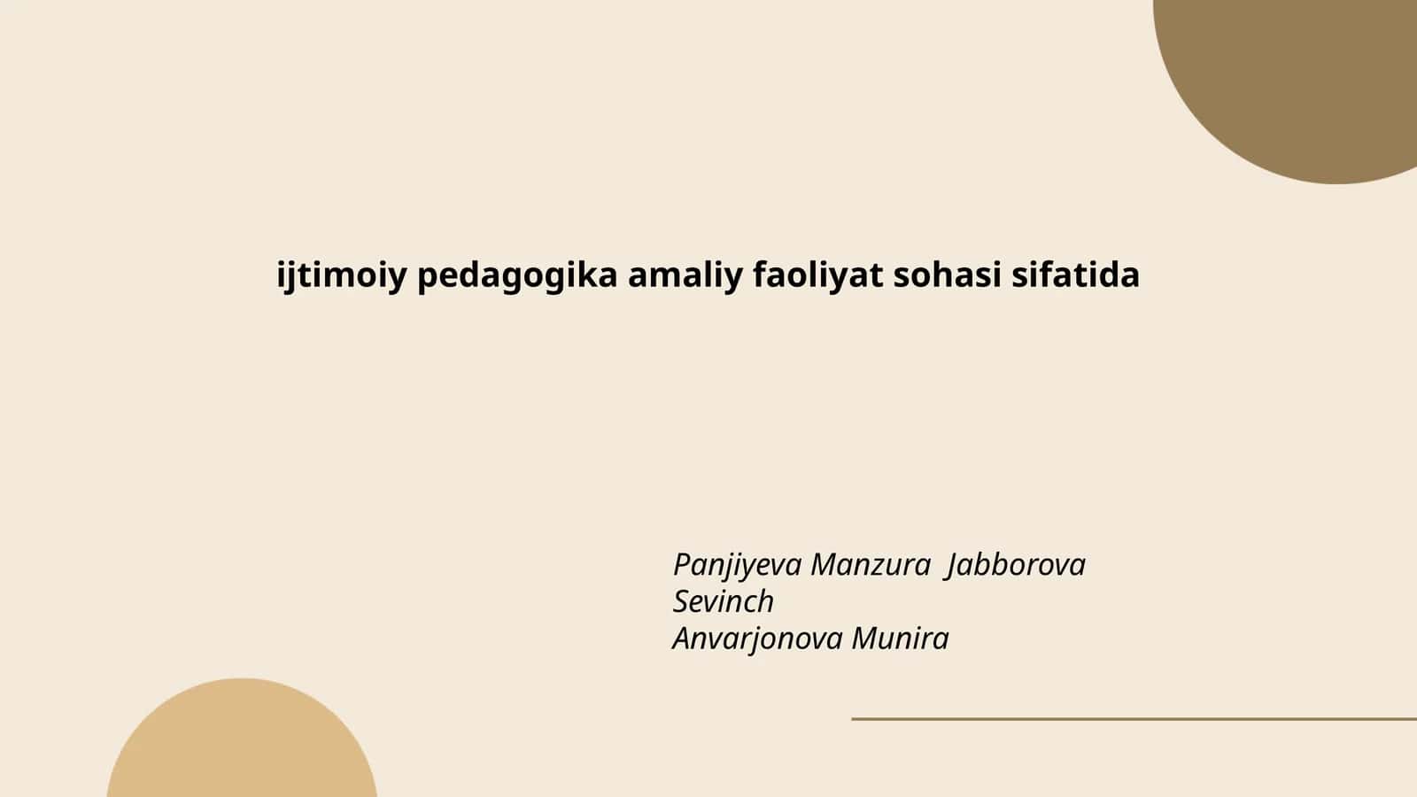 Ijtimoiy pedagogika amaliy faoliyat sohasi sifatida