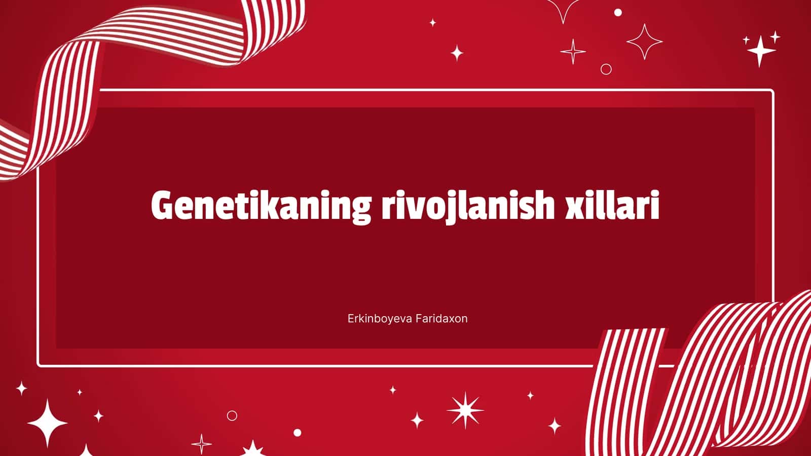 Genetikaning rivojlanish xillari
