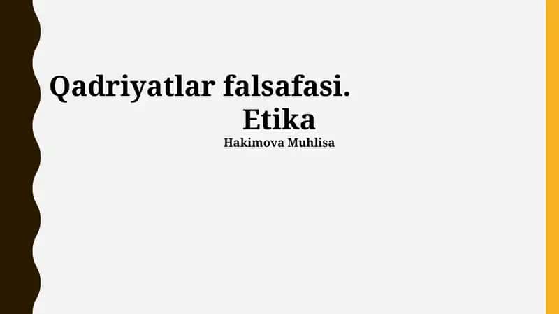 Qadriyatlar falsafasi