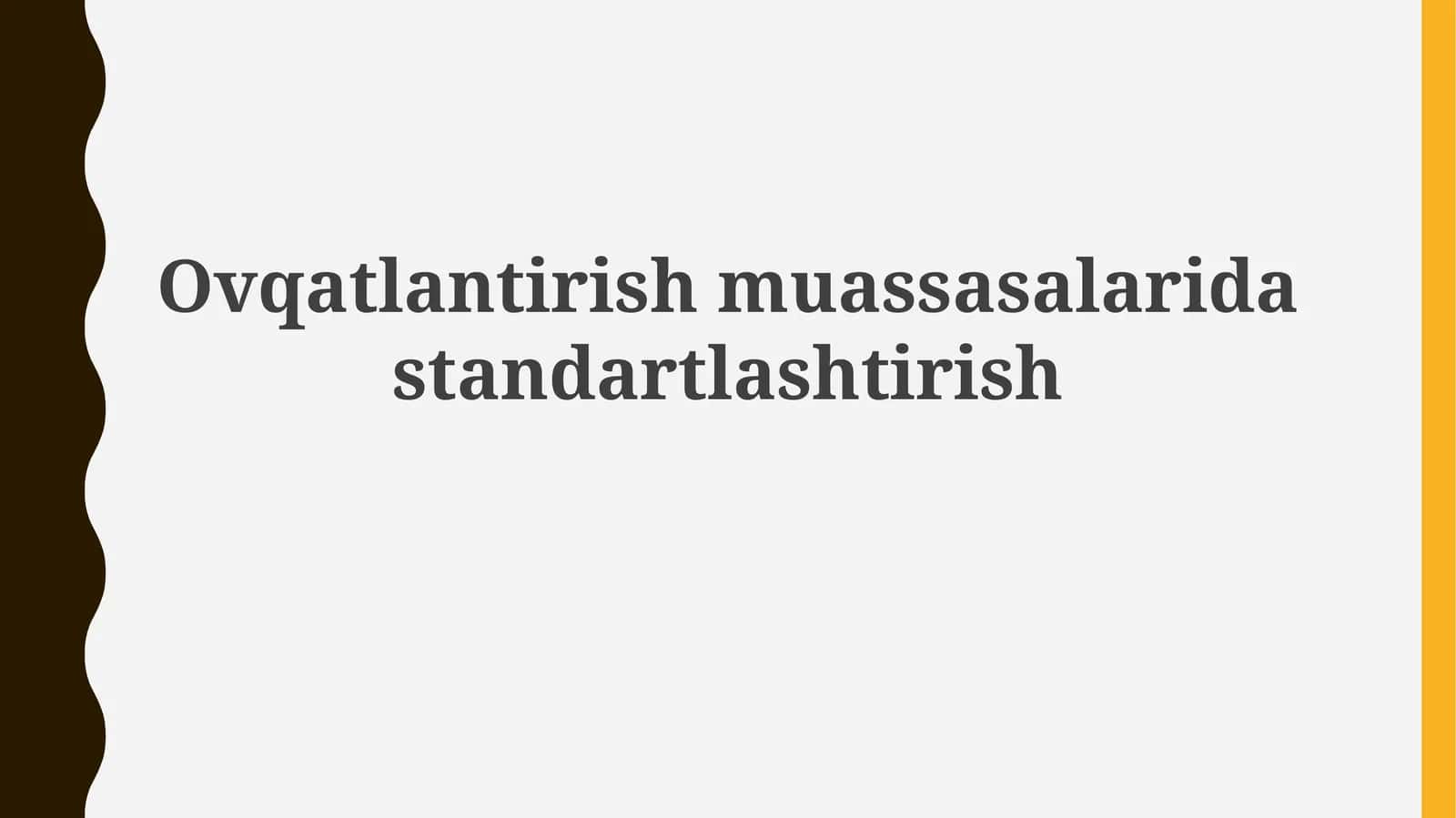 Standartlashtirish muassasalari