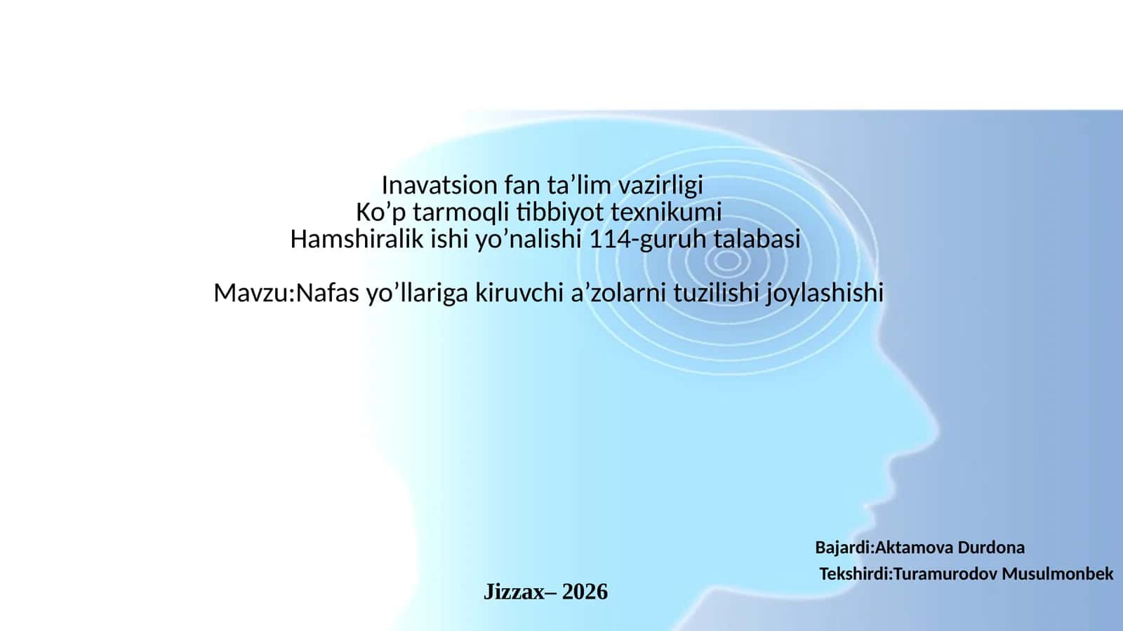 Nafas olish tizimi