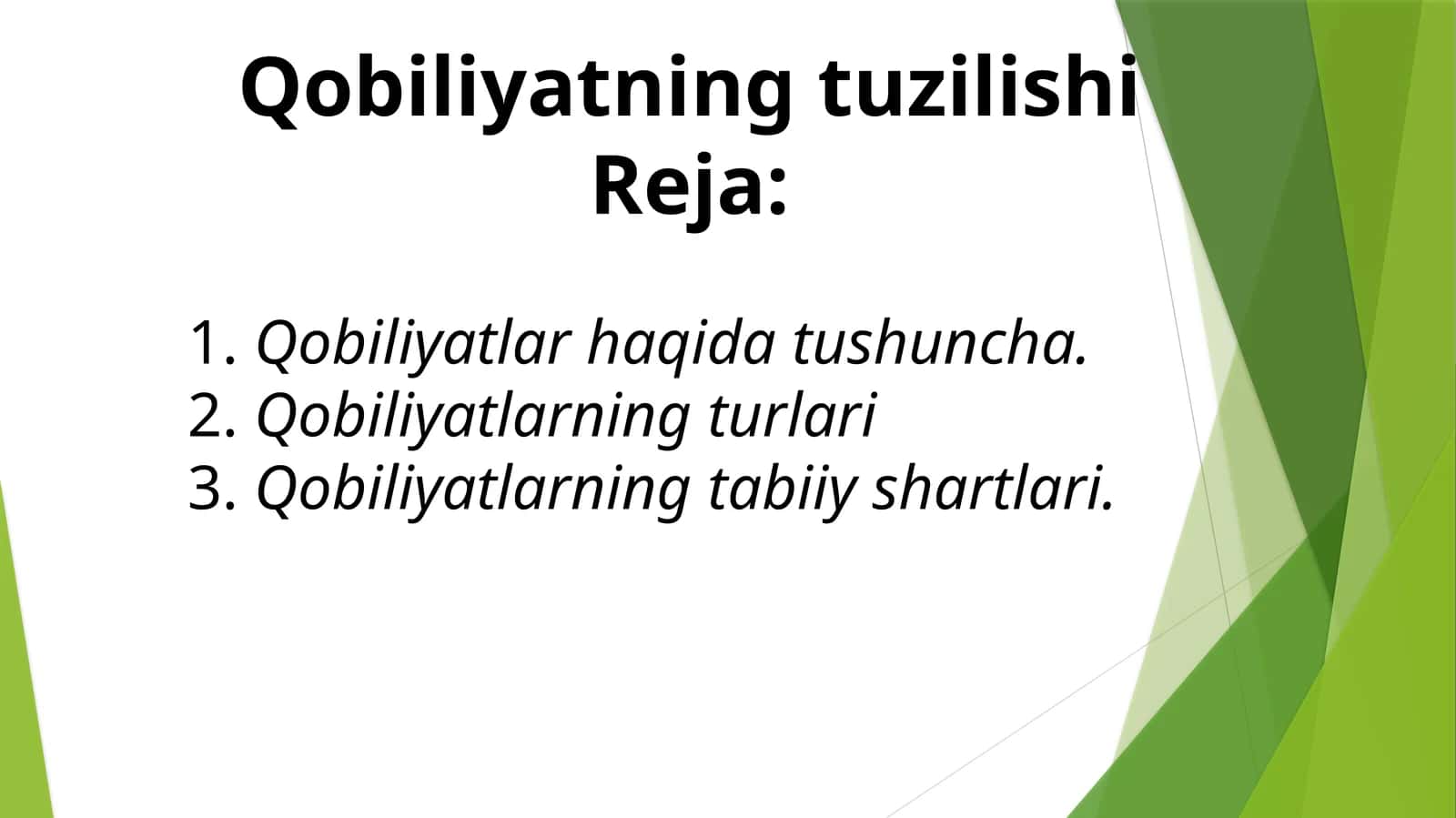 Qobiliyatning tuzilishi