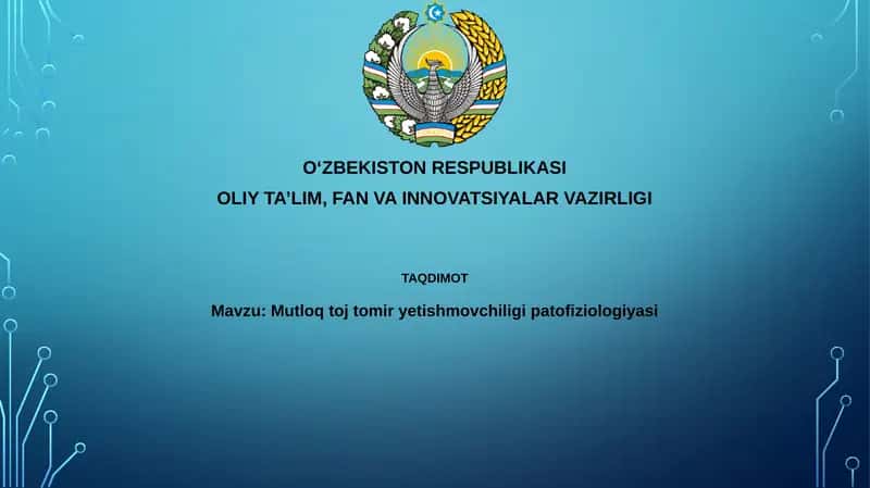 Mutloq to'jtomir yetishmovchiligi patofiziologiyasi