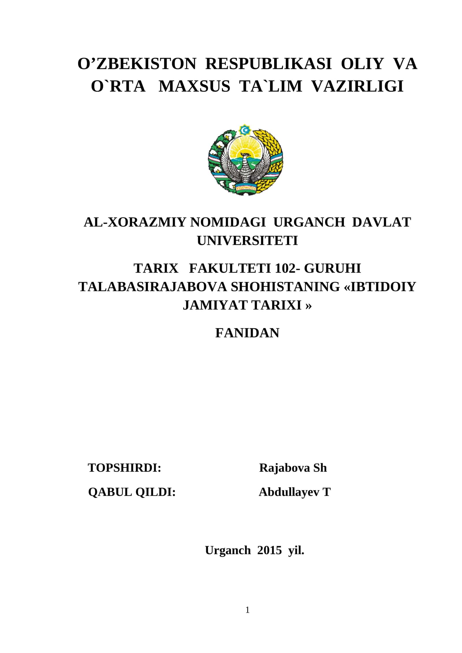 JAHON HUDUDLARIDA MEZOLIT DAVRI MASKANLARI
