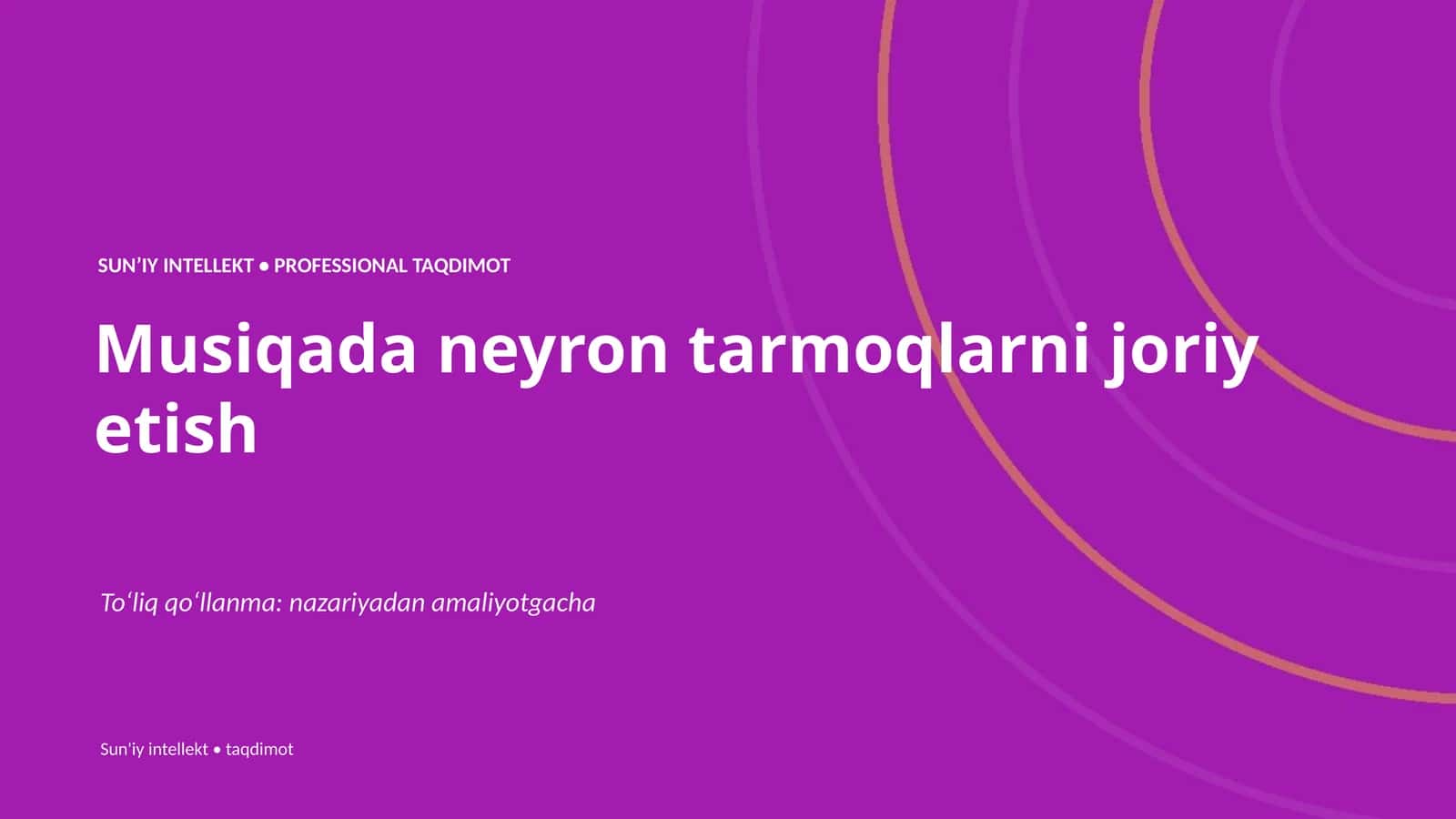 Musiqada neyron tarmoqlarni joriy etish