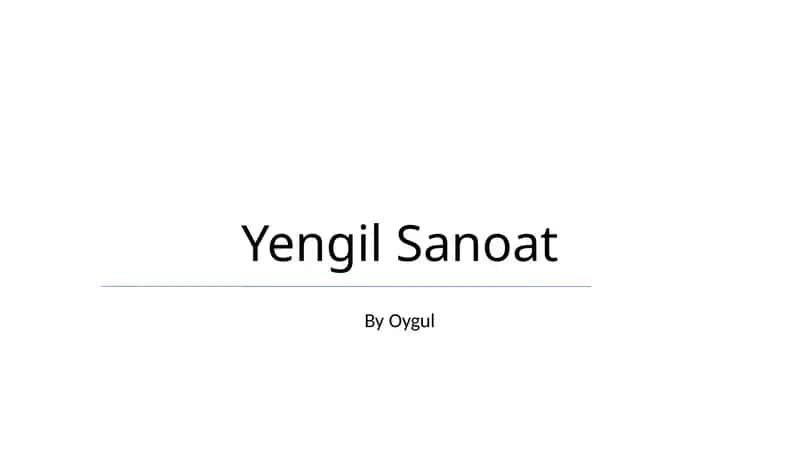 Yengil Sanoat