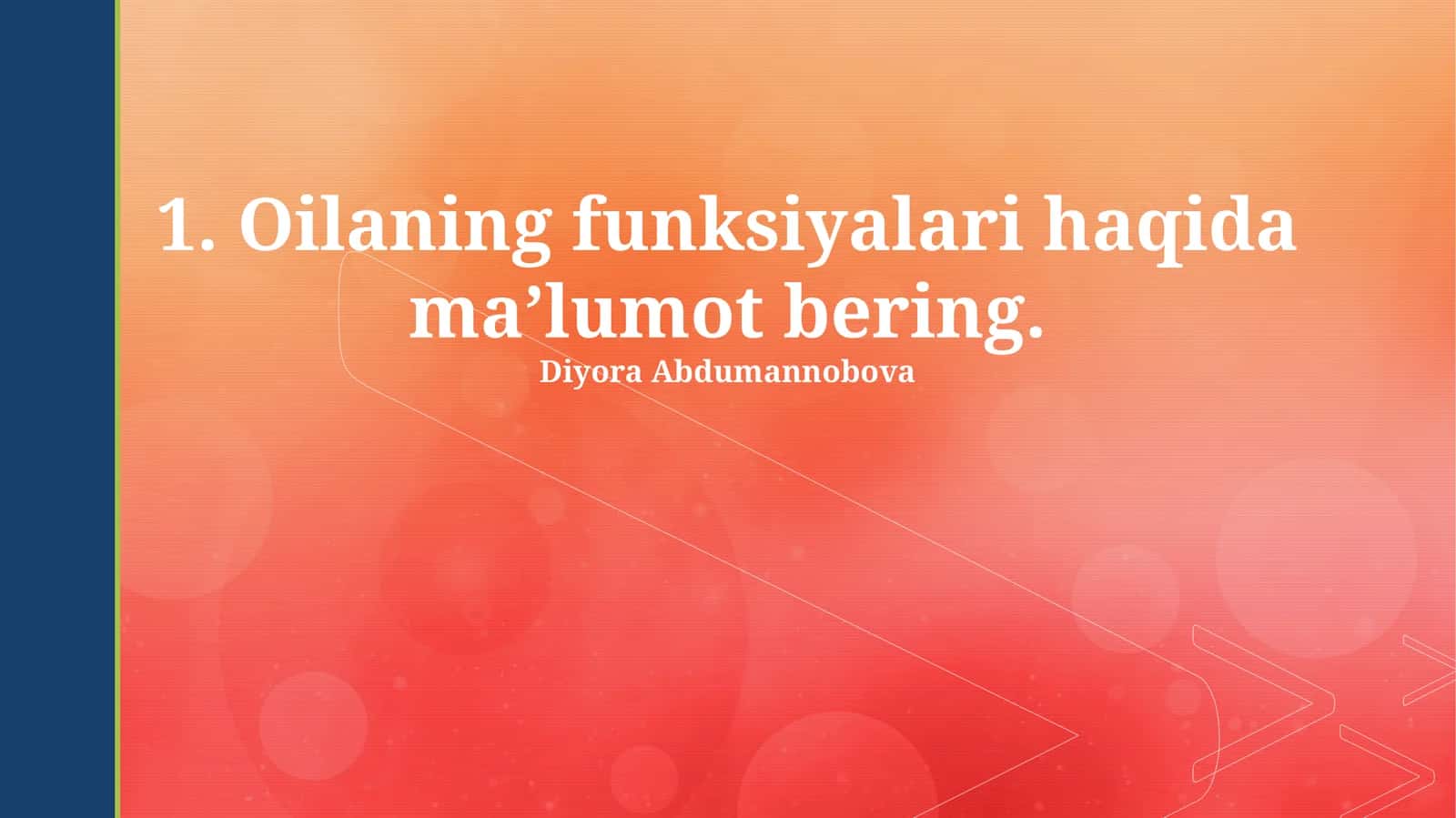 Oila Funktsiyalari