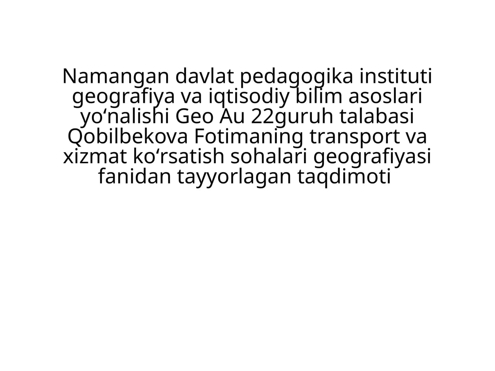 Tabiiy turizm markazlarining rivojlanishi