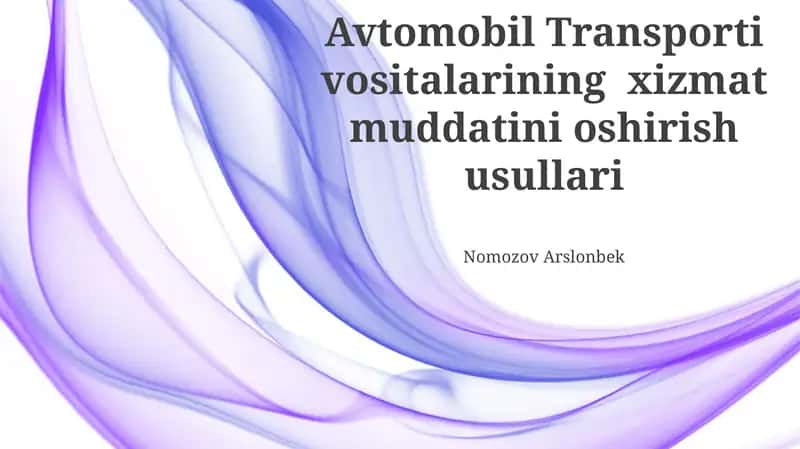 Muntazam texnik xizmat ko'rsatish va sifatli moylash