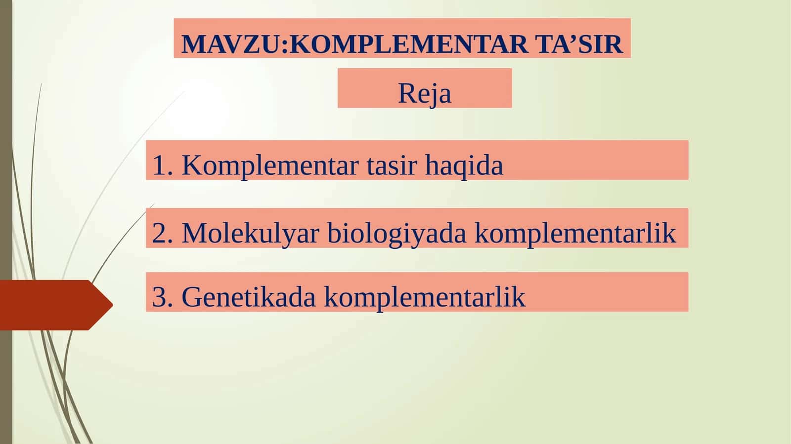 KOMPLEMENTAR TA’SIR