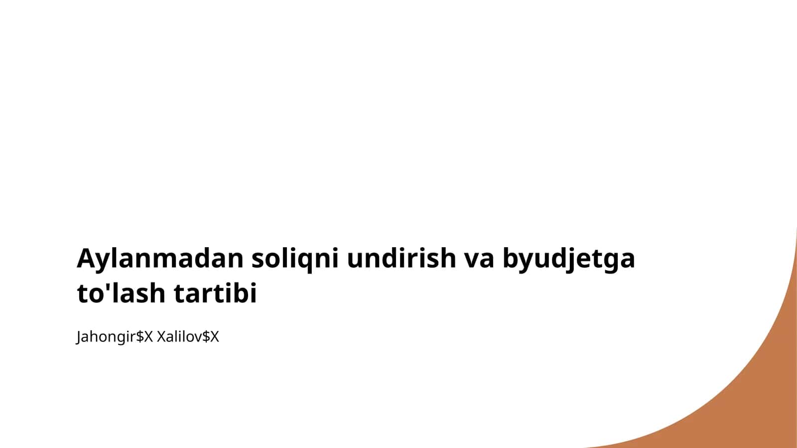 Aylanmadan soliqni undirish va byudjеtga to'lash tartibi