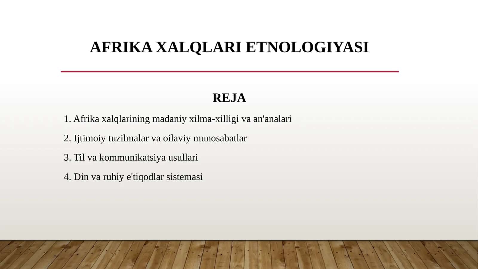 Afrika xalqlari etnologiyasi